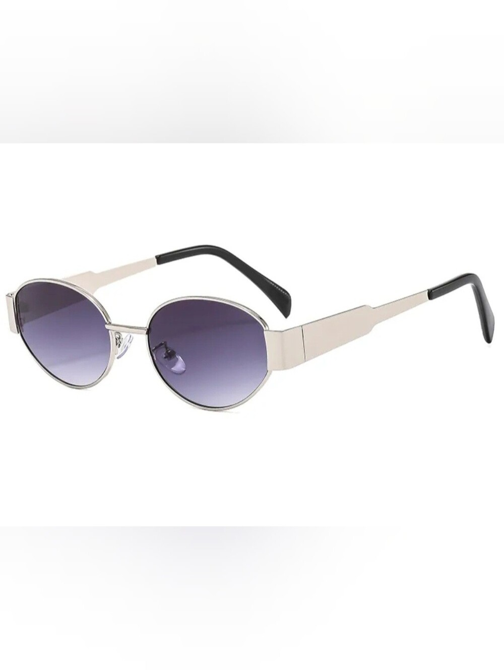 Silver Frame Purple Gradient Lens Women's Sunglasses